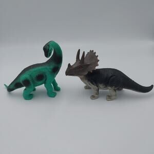 Brachiosaurus And Styracosaurs Dinosaur PVC Figure Toy‎ Set Of 2
